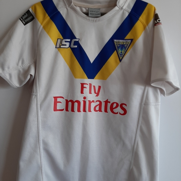 Warrington wolves Large Rugby League Replica top - Picture 8 of 9